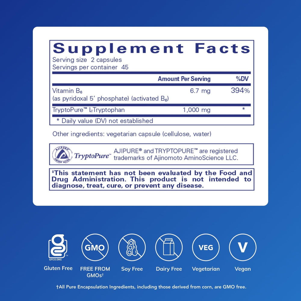 L-Tryptophan capsules close-up