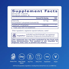 L-Tryptophan capsules close-up