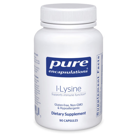Bottle of Pure Encapsulations L-Lysine immune support 90 capsules