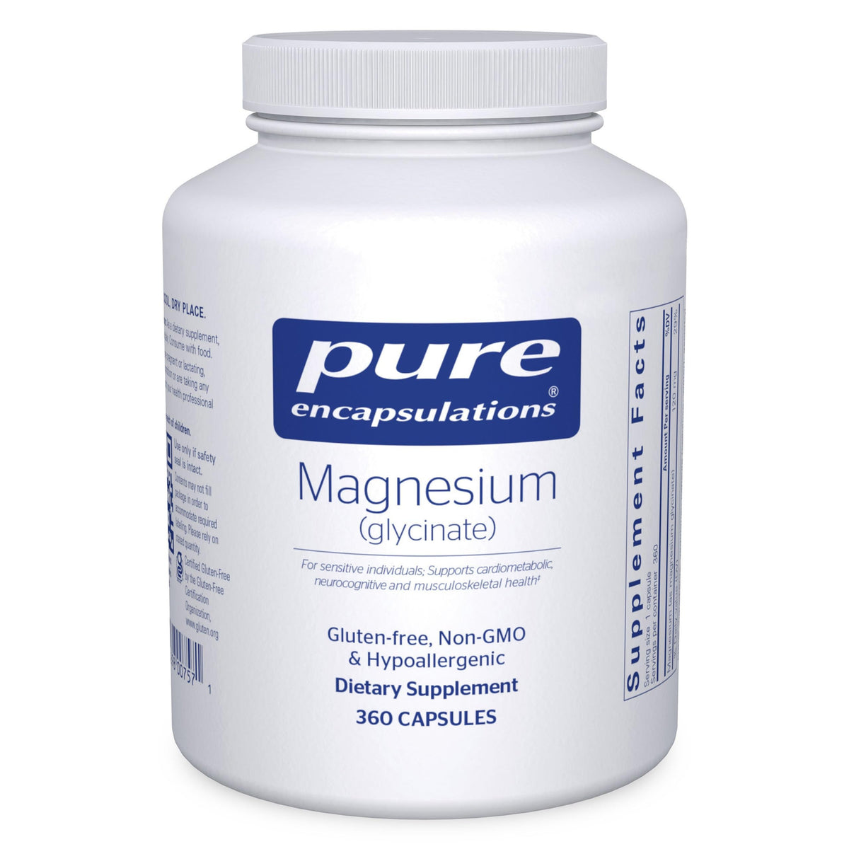 Bottle of Pure Encapsulations Magnesium Glycinate 360 capsules