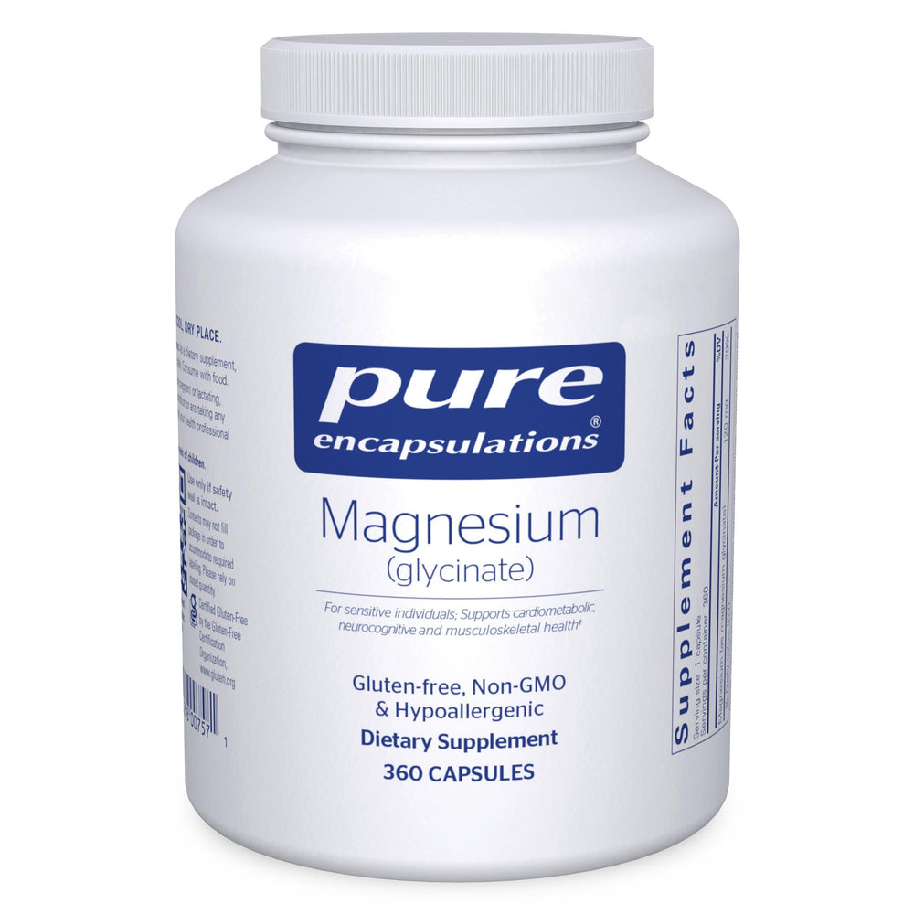 Pure Encapsulations Magnesium Glycinate bottle front for daily wellness support