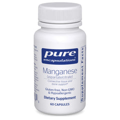 Pure Encapsulations Manganese (Aspartate/Citrate) bottle – front view