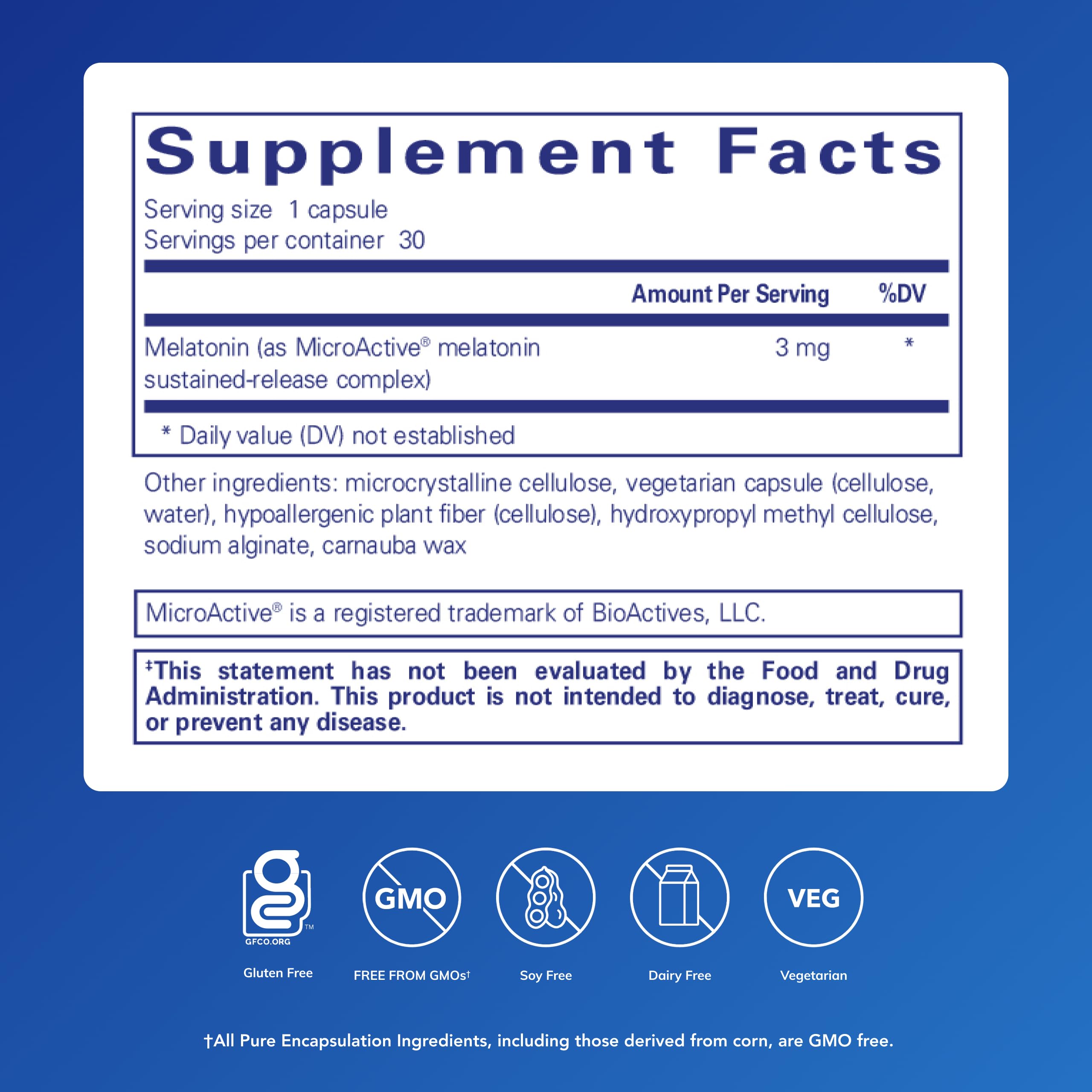 Close-up of Melatonin-SR extended-release capsule