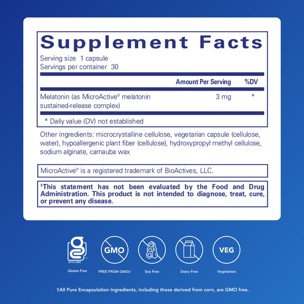 Close-up of Melatonin-SR extended-release capsule