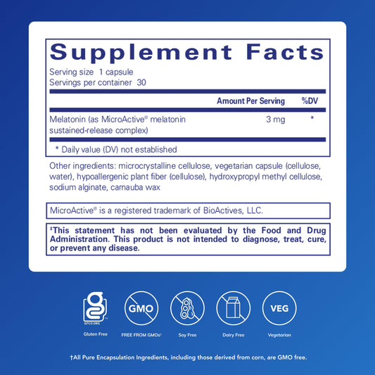 Close-up of Melatonin-SR extended-release capsule