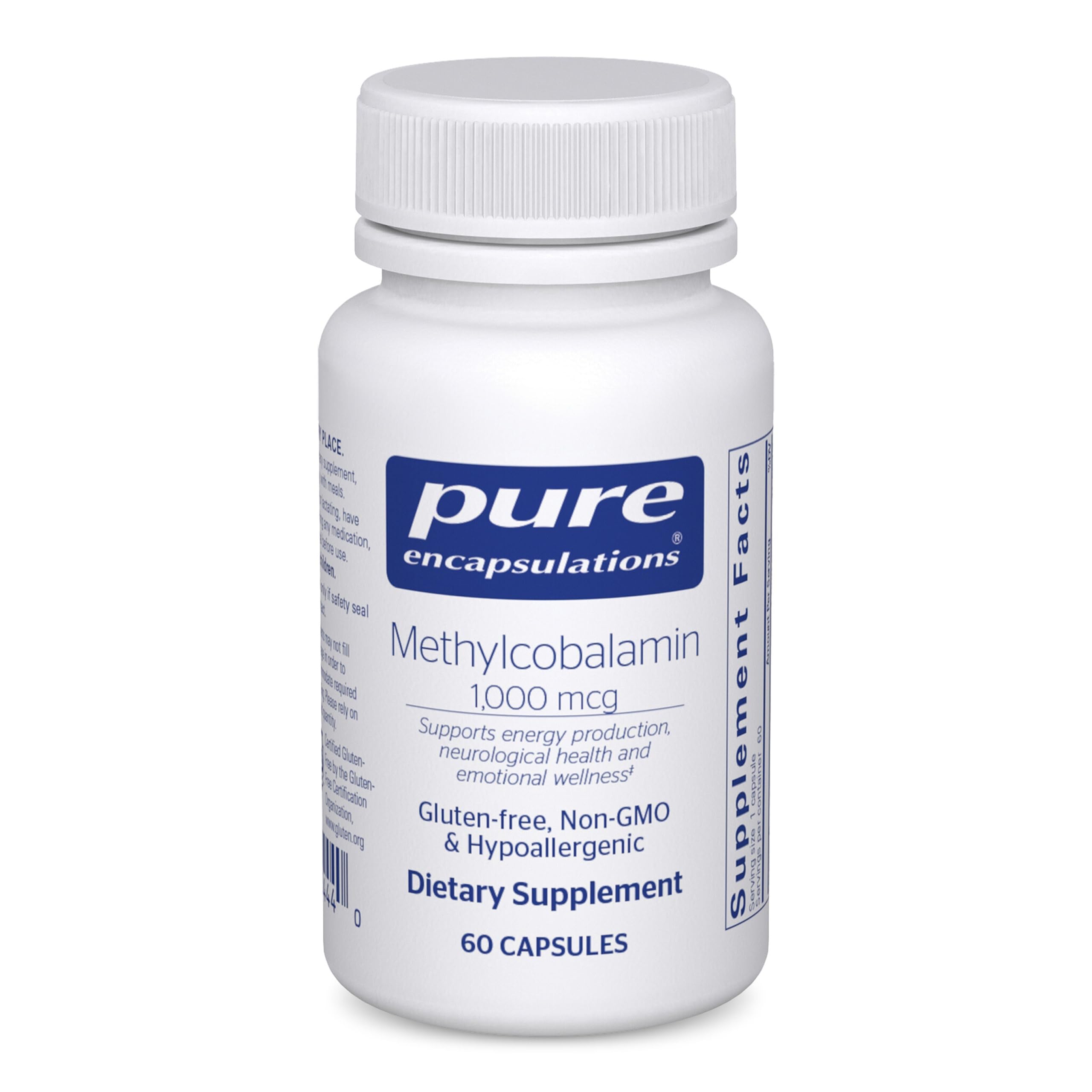 Pure Encapsulations Methylcobalamin 1,000 mcg bottle with label