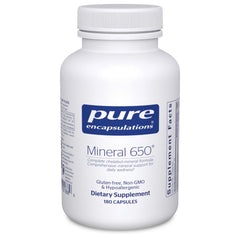 Pure Encapsulations Mineral 650 bottle on white background