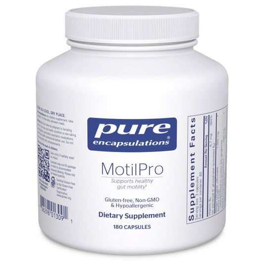 Pure Encapsulations MotilPro bottle front view with 180 capsules