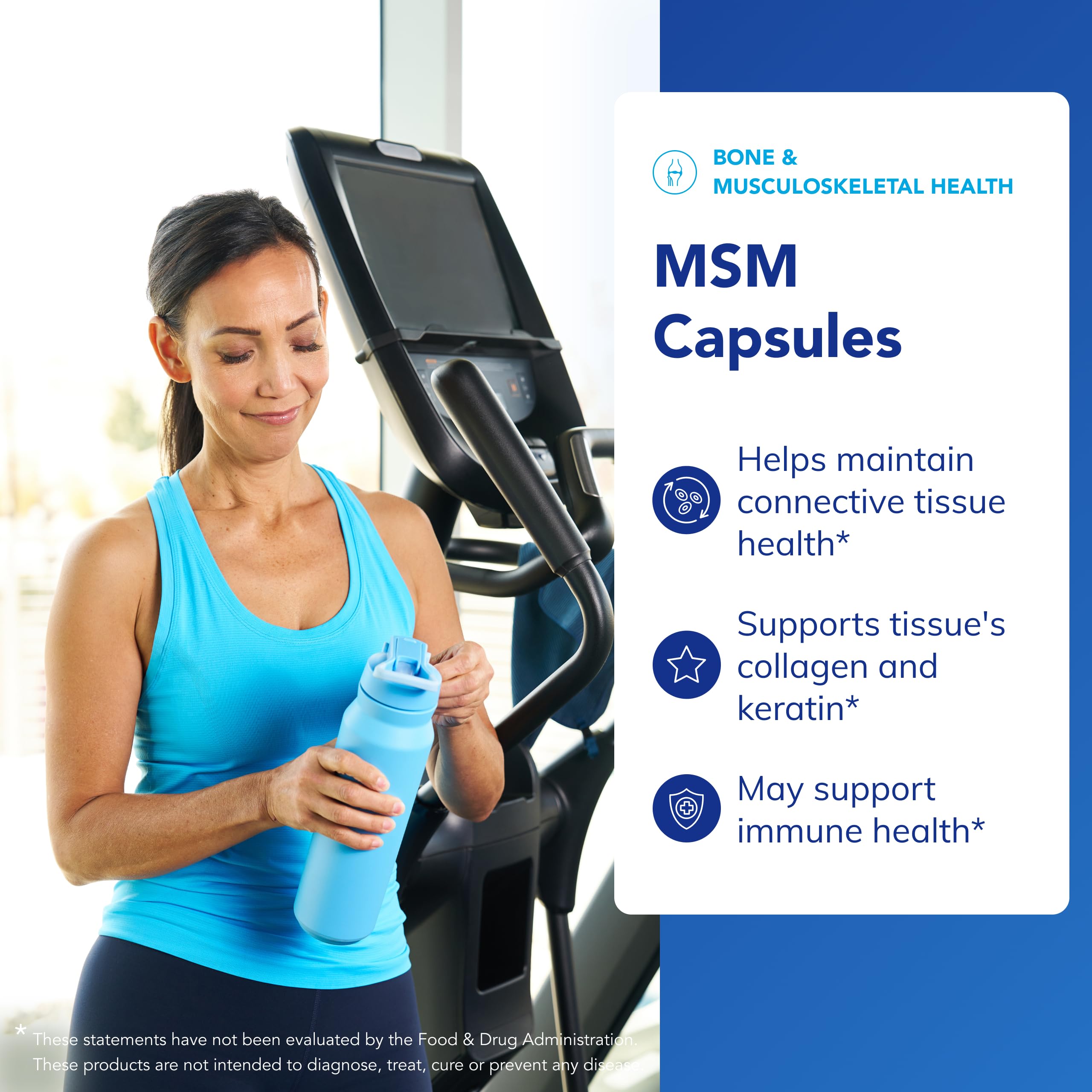 Close-up of MSM supplement capsules