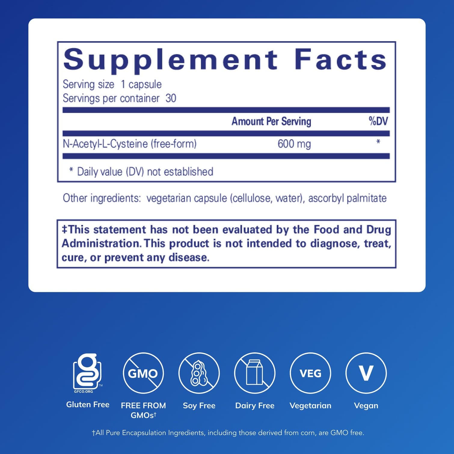 NAC 600 mg bottle close-up – capsule detail