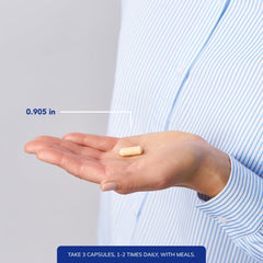 Pure Encapsulations Nutrient 950 capsules in hand, convenient daily dosing.