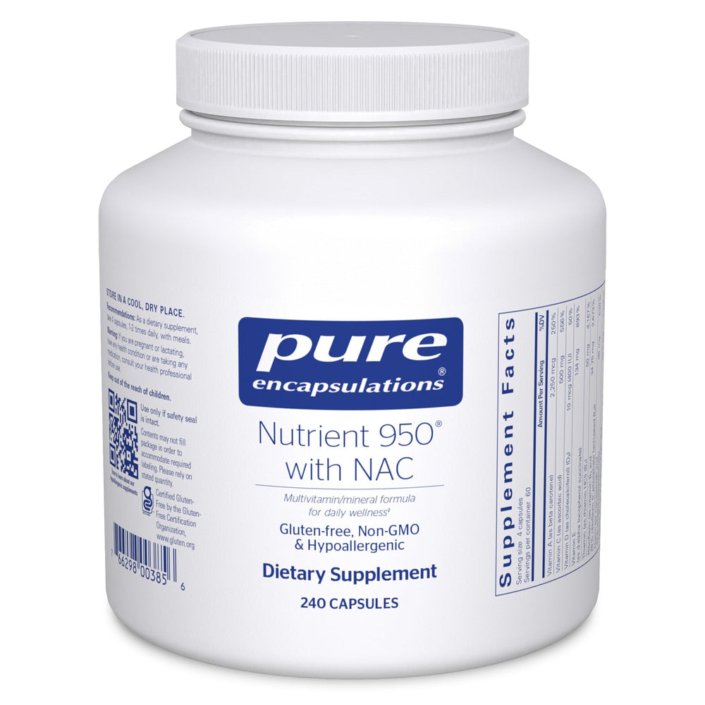 Bottle of Pure Encapsulations Nutrient 950 with NAC