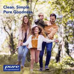 Official Pure Encapsulations packaging display highlighting ultra-pure, molecularly distilled formula.