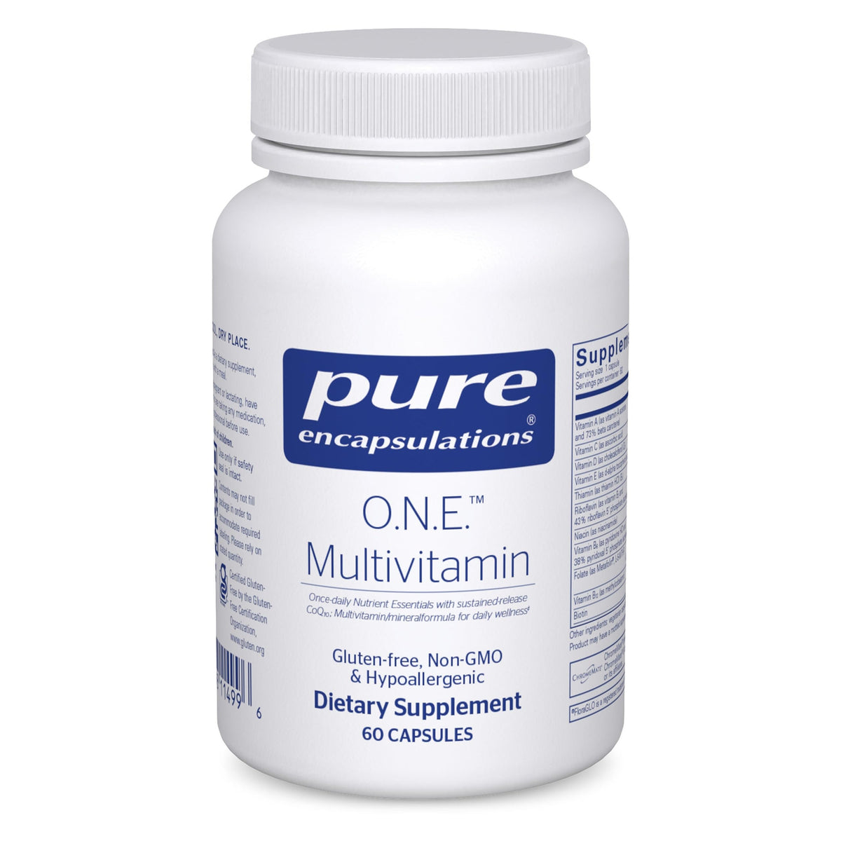 Bottle of Pure Encapsulations O.N.E. Multivitamin (60 capsules)