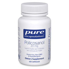 Pure Encapsulations Policosanol 20 mg bottle containing 120 capsules