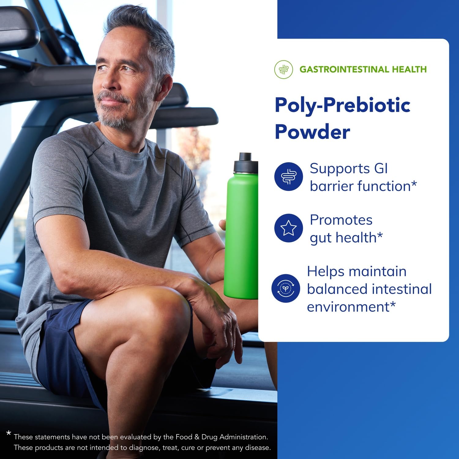 Illustration of prebiotics and polyphenols aiding gut microbiome
