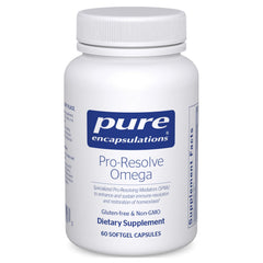 Pure Encapsulations Pro-Resolve Omega bottle for heart health support.