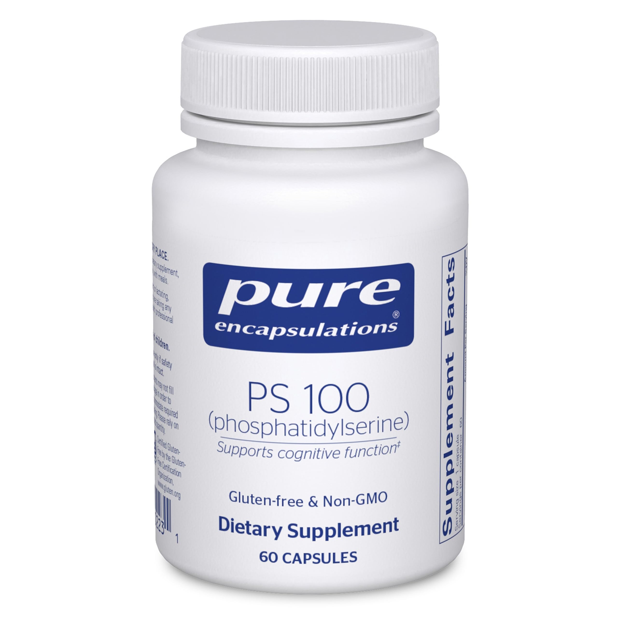 Pure Encapsulations PS 100 bottle front – phosphatidylserine supplement