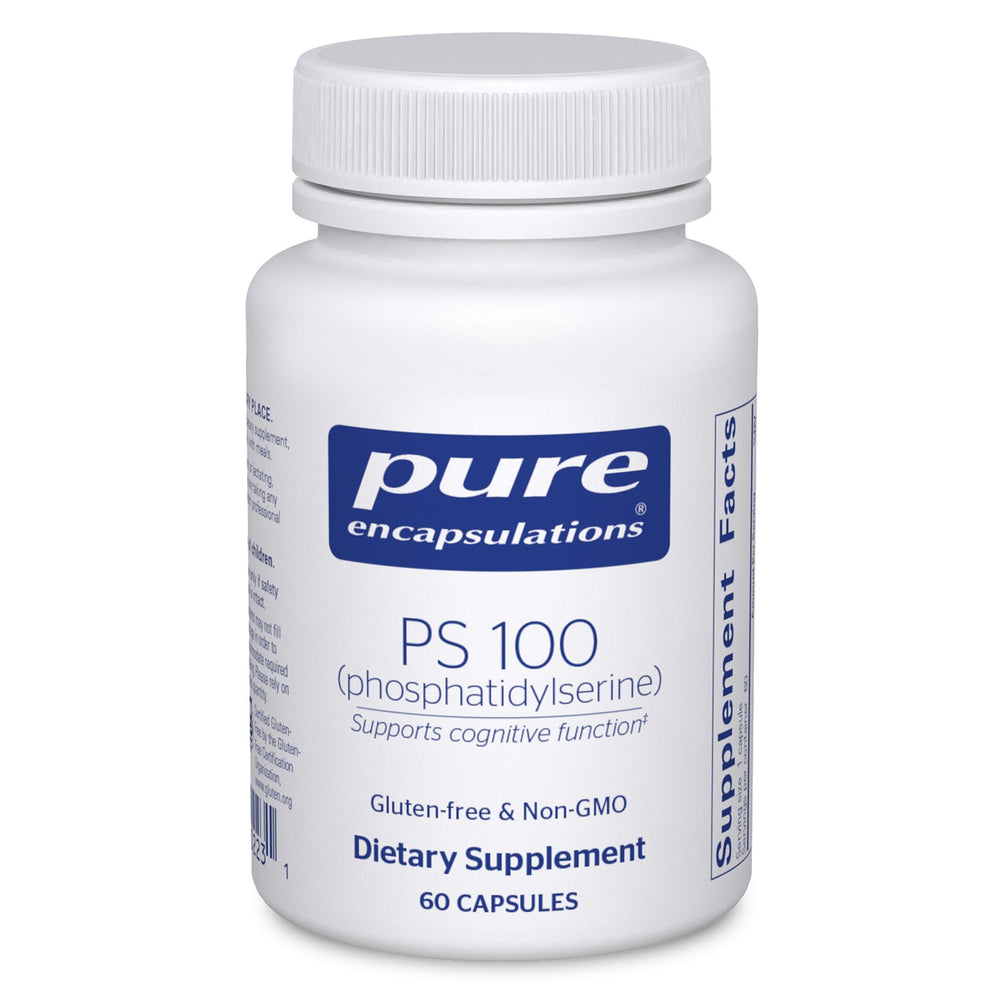 Pure Encapsulations PS 100 bottle front – phosphatidylserine supplement