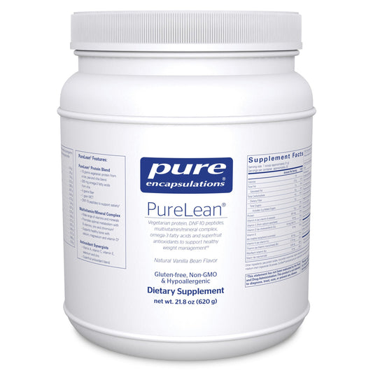 Front view of Pure Encapsulations PureLean Protein Vanilla bottle