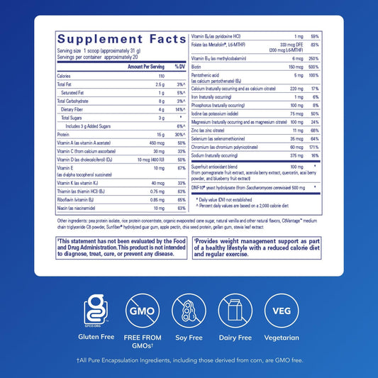 PureLean Protein Vanilla flavor scoop with powder