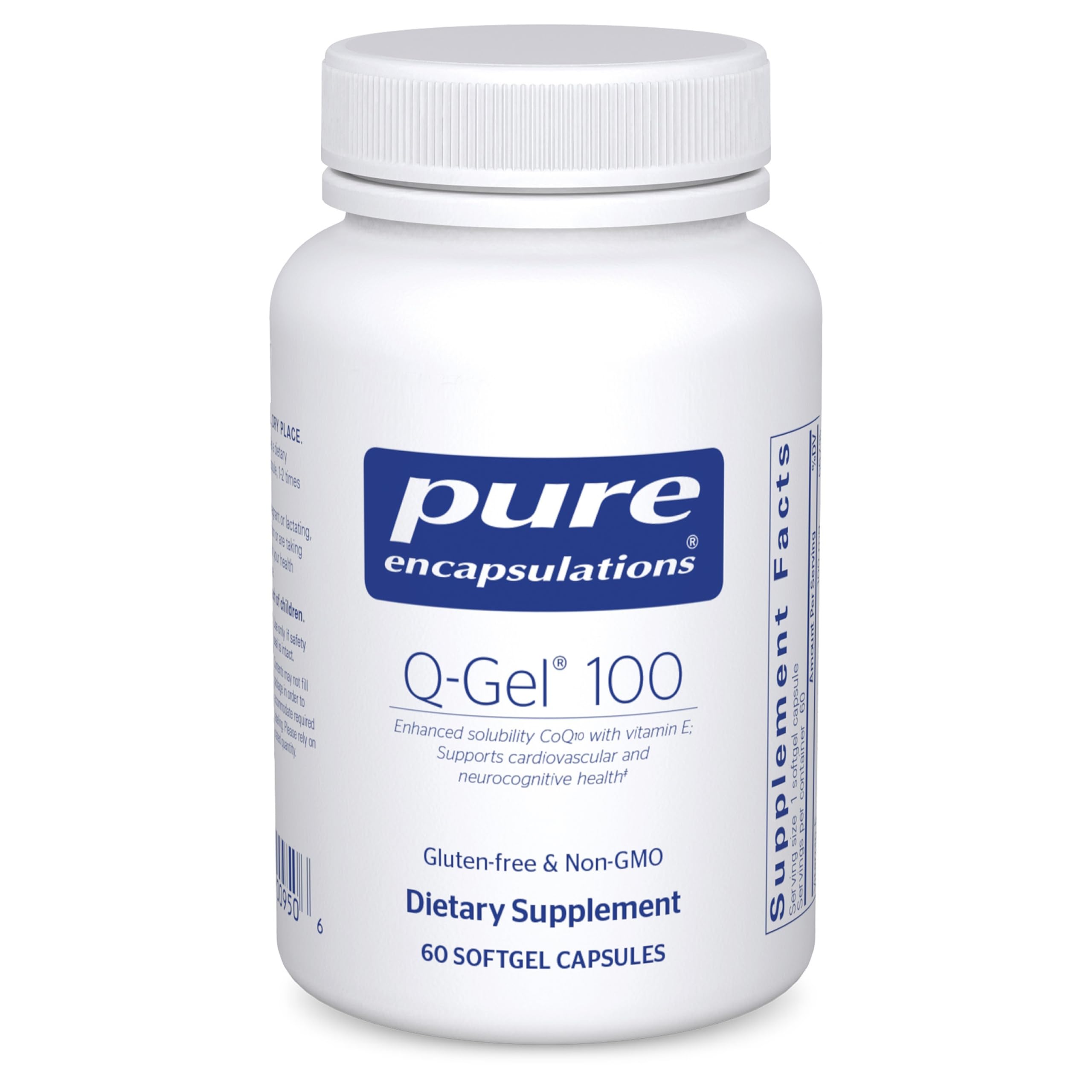 Pure Encapsulations Q-Gel 100 Hydrosoluble CoQ10 with Vitamin E bottle