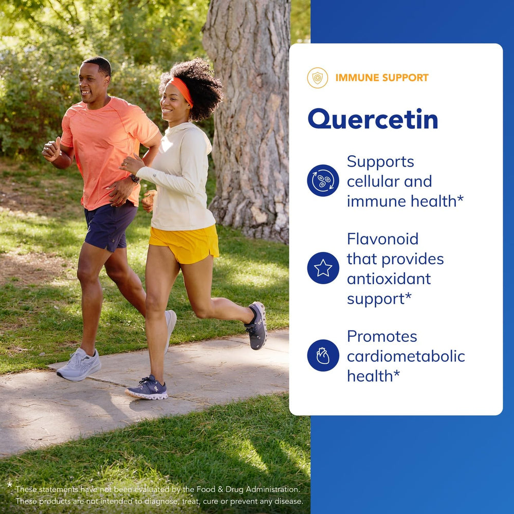 Quercetin 500 mg capsules spilled from bottle