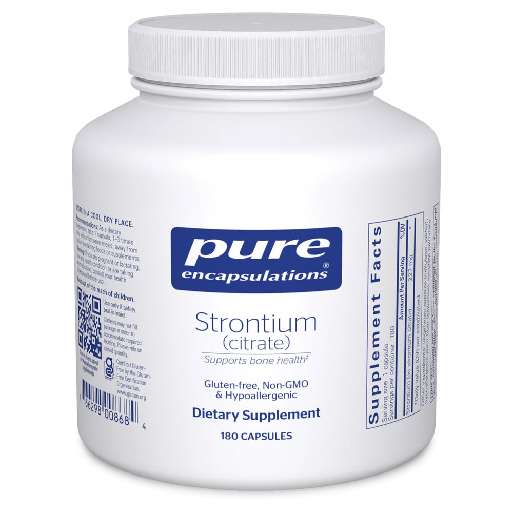 Bottle of Pure Encapsulations Strontium (Citrate) 180 capsules