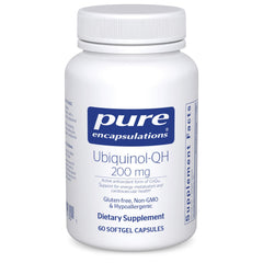 Pure Encapsulations Ubiquinol-QH 200 mg bottle, front view