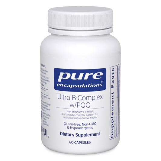 Bottle of Pure Encapsulations Ultra B-Complex with PQQ 60 capsules