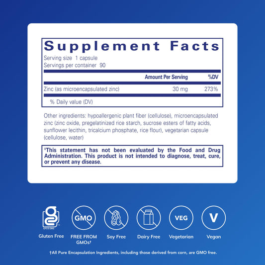 Pure Encapsulations UltraZin Zinc bottle product shot