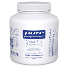 Pure Encapsulations VisionPro bottle pours for daily eye support.