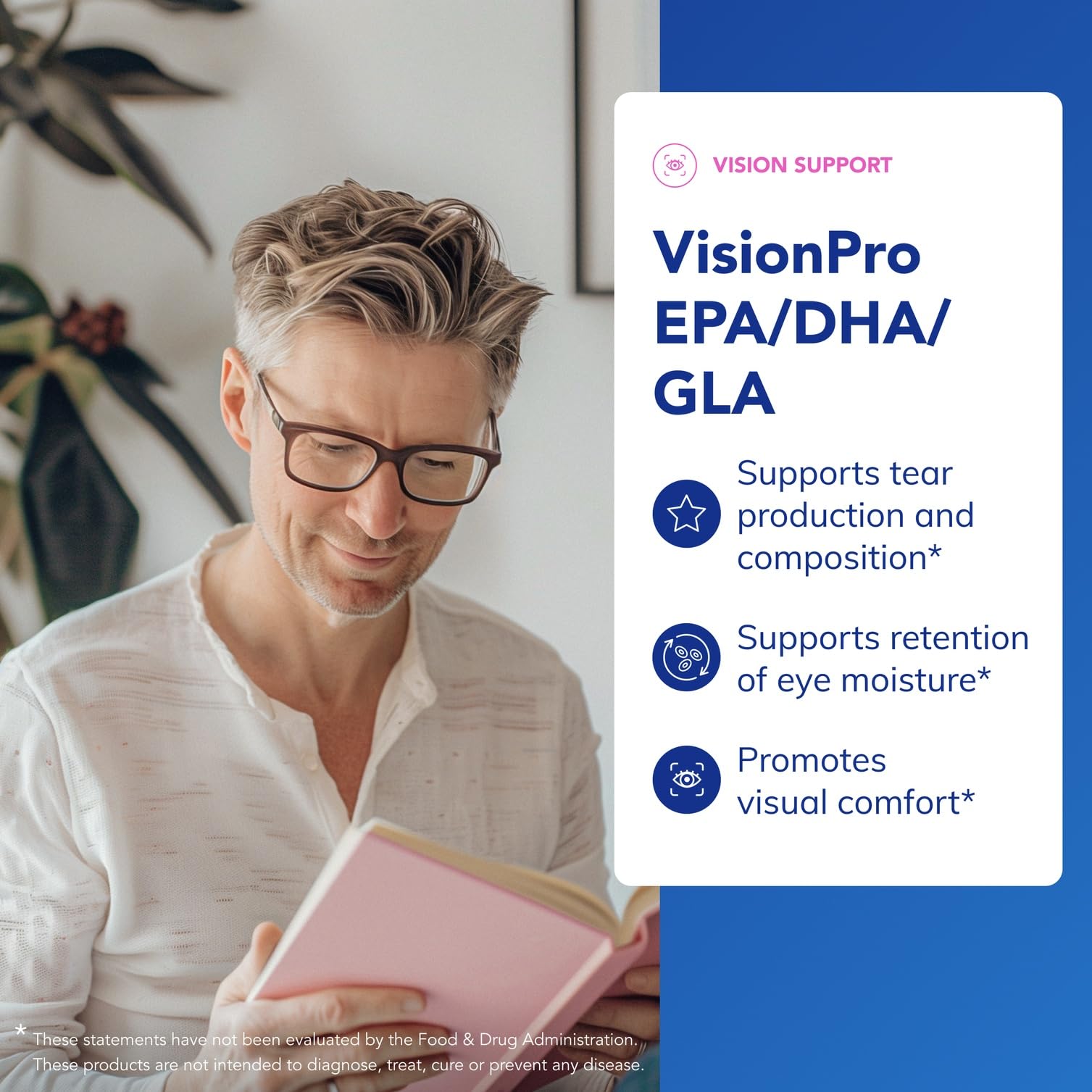 VisionPro label ingredients emphasize ultra-pure fish oil and borage oil.