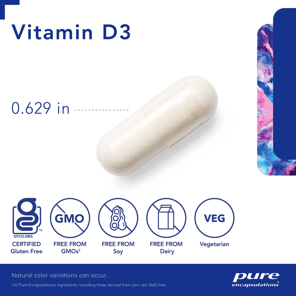 Supplement facts panel for Vitamin D3 25 mcg (1000 IU)