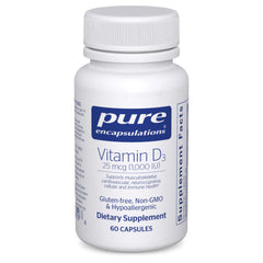 Pure Encapsulations Vitamin D3 bottle front label