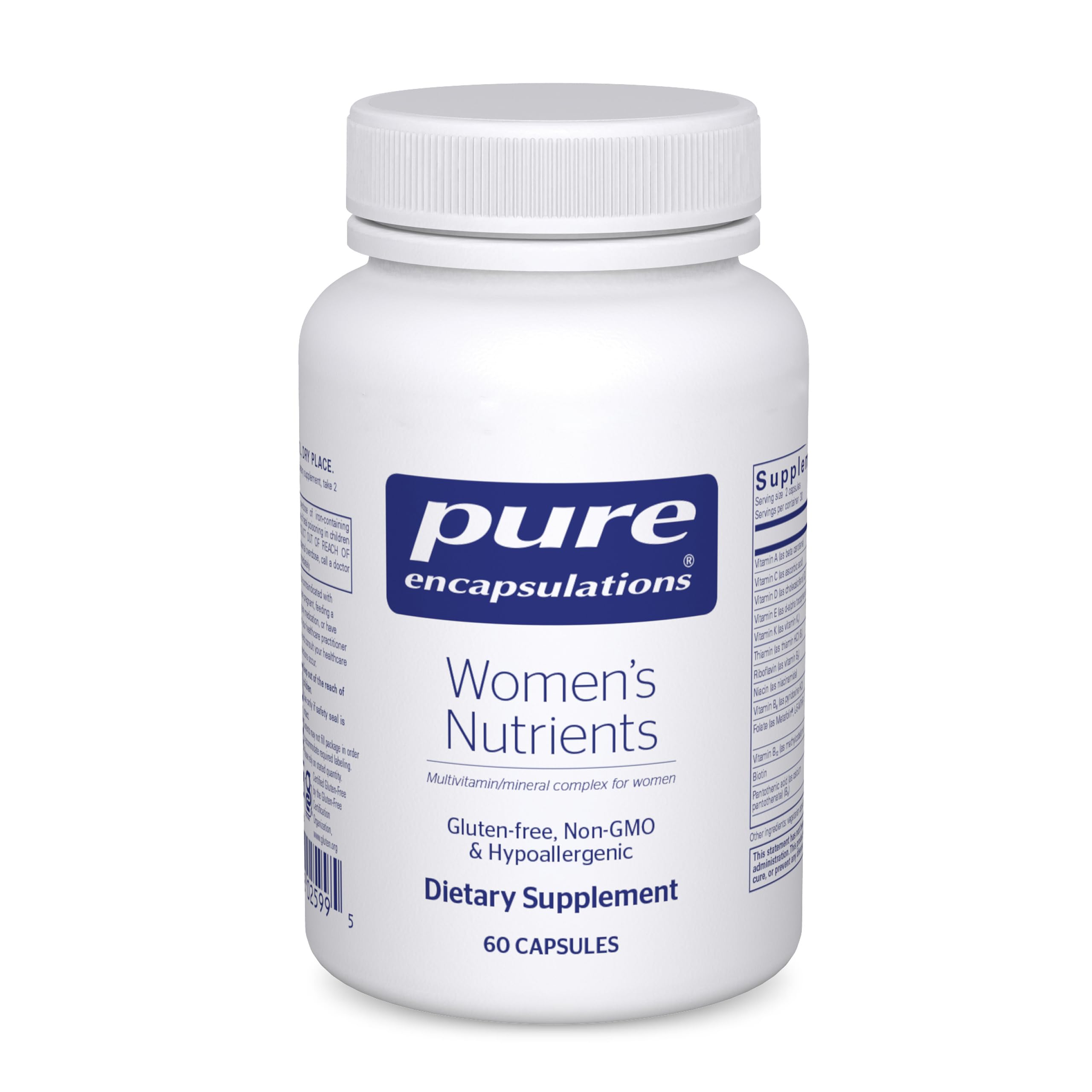 Product bottle of Pure Encapsulations Women’s Nutrients (60 capsules) front label