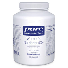 Bottle of Pure Encapsulations Women's Nutrients 40+ multivitamin 360 capsules