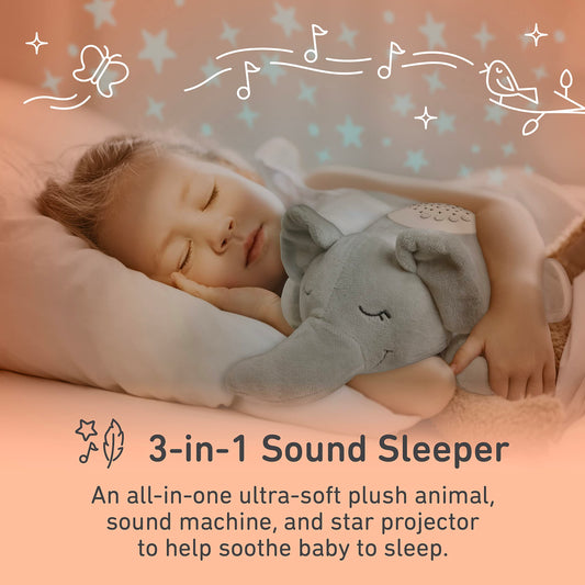 Pure Enrichment PureBaby star projector lights walls for soothing bedtime ambiance.