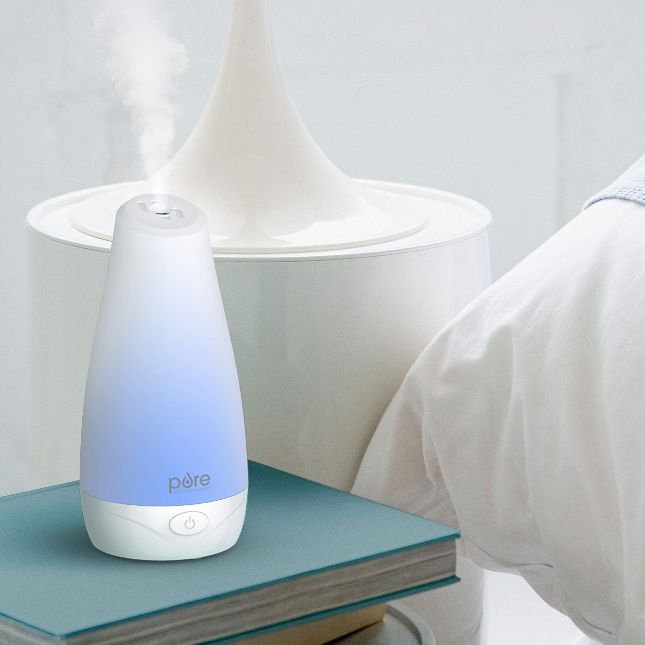 Close-up of PureSpa 100ml water tank and mist outlet