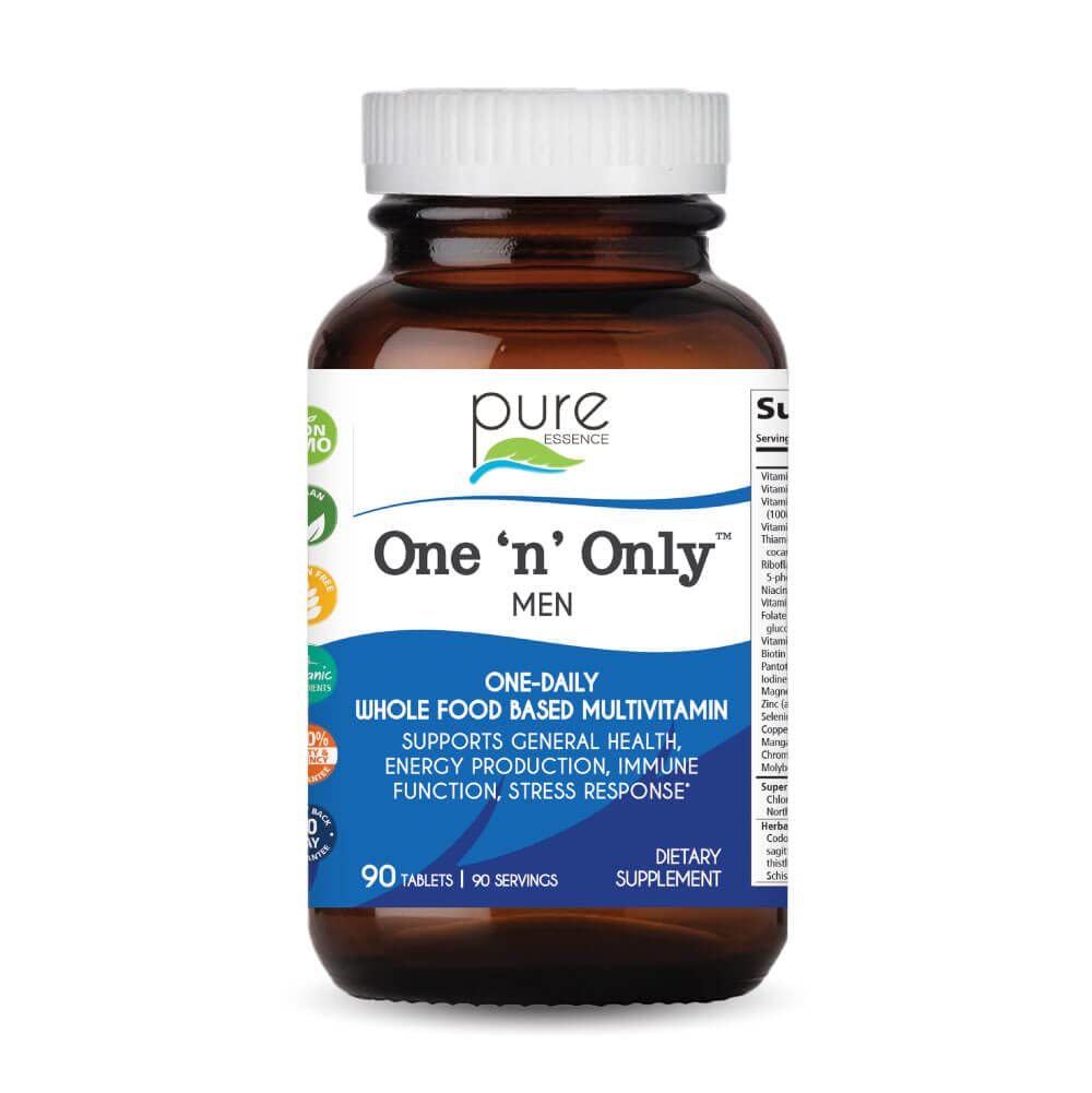 Pure Essence Labs One N Only Multivitamin for Men bottle and packaging