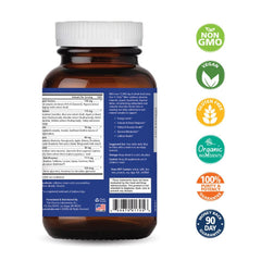 Close-up of vitamin and mineral ingredients including D3, B12 and Biotin