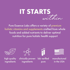 Pure Essence Labs Transitions packaging and eco-friendly box representing planet-conscious packaging