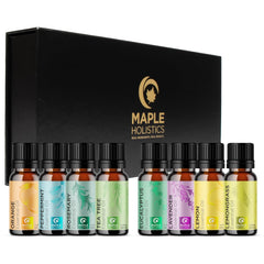 Pure essential oil set for diffuser with multiple bottles
