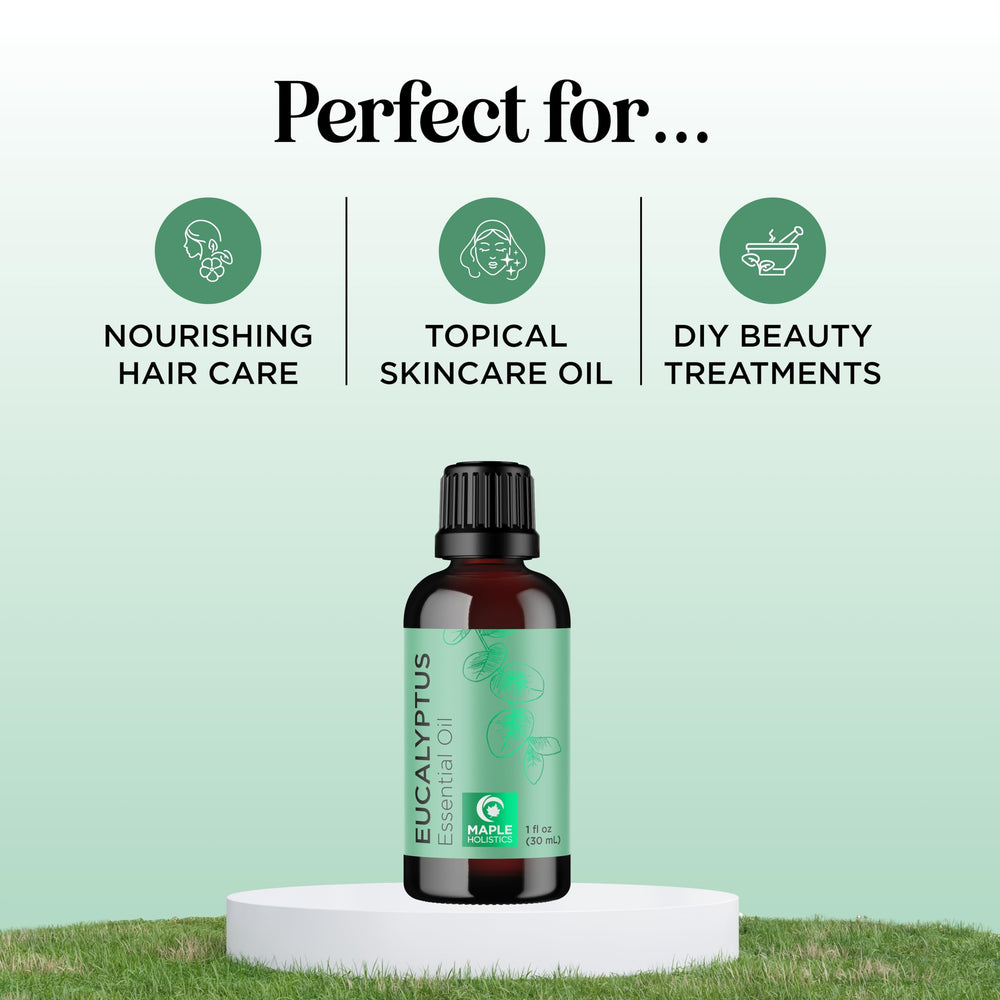 Eucalyptus essential oil drops for aromatherapy diffuser