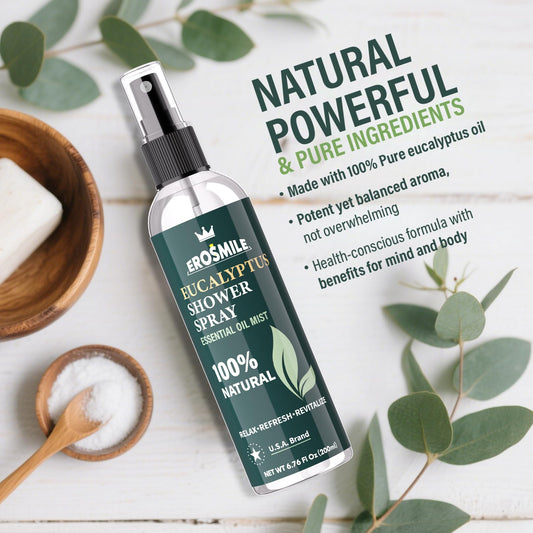 Pure eucalyptus essential oil shower mist