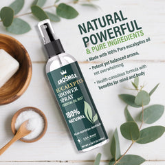 Pure eucalyptus essential oil shower mist