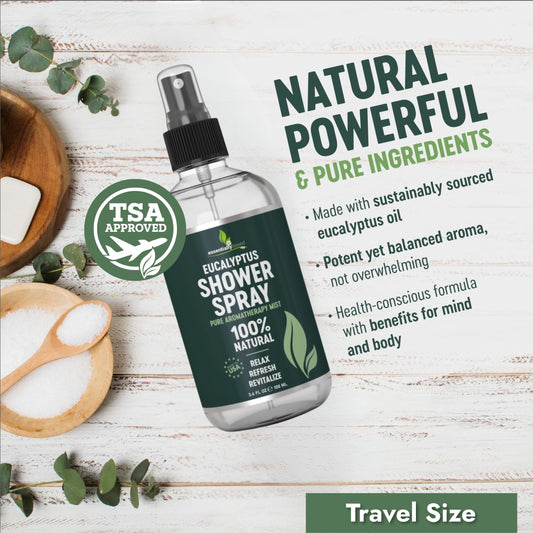 Label of Pure Eucalyptus Shower Spray 3.4oz