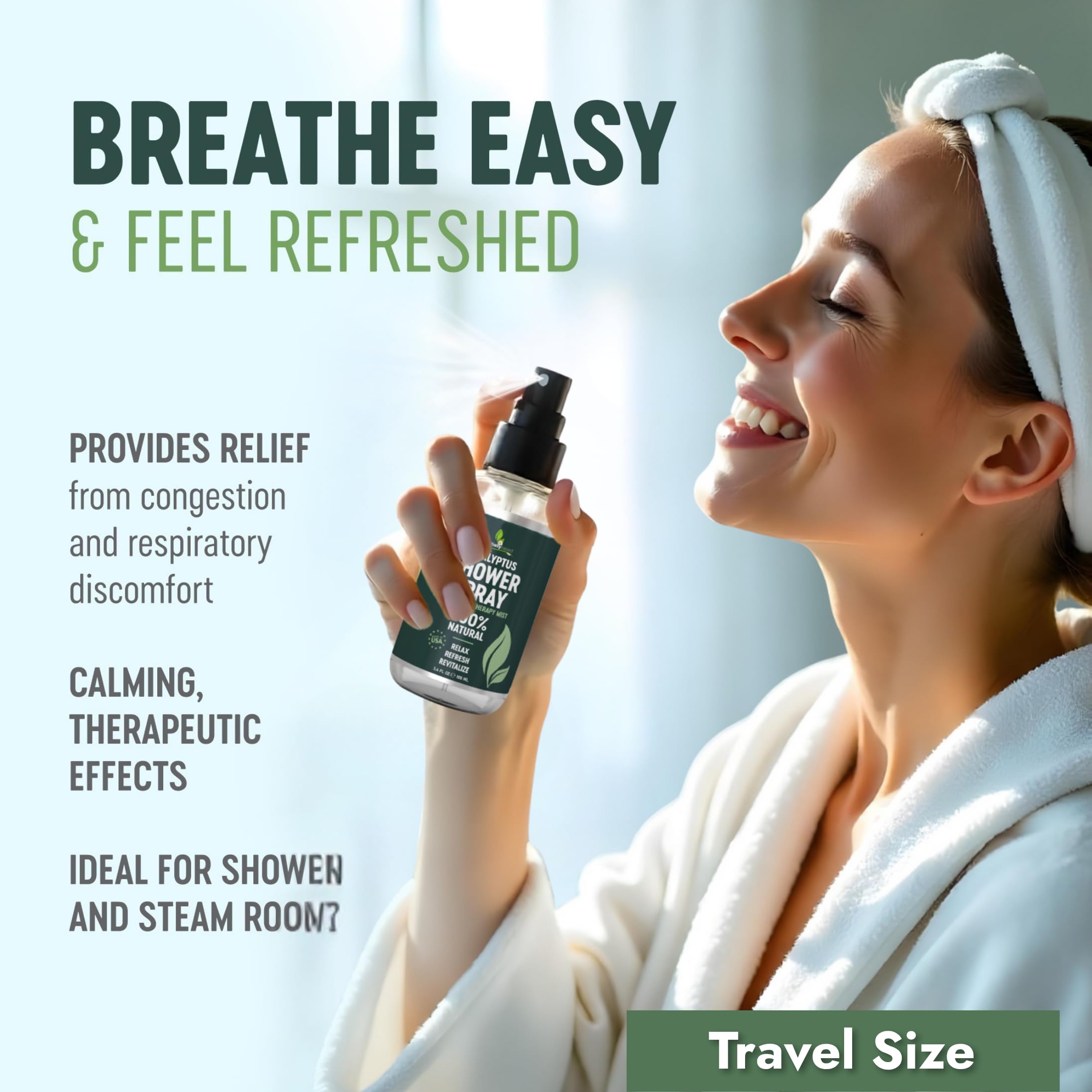 Shower steam spa concept with Pure Eucalyptus Shower Spray