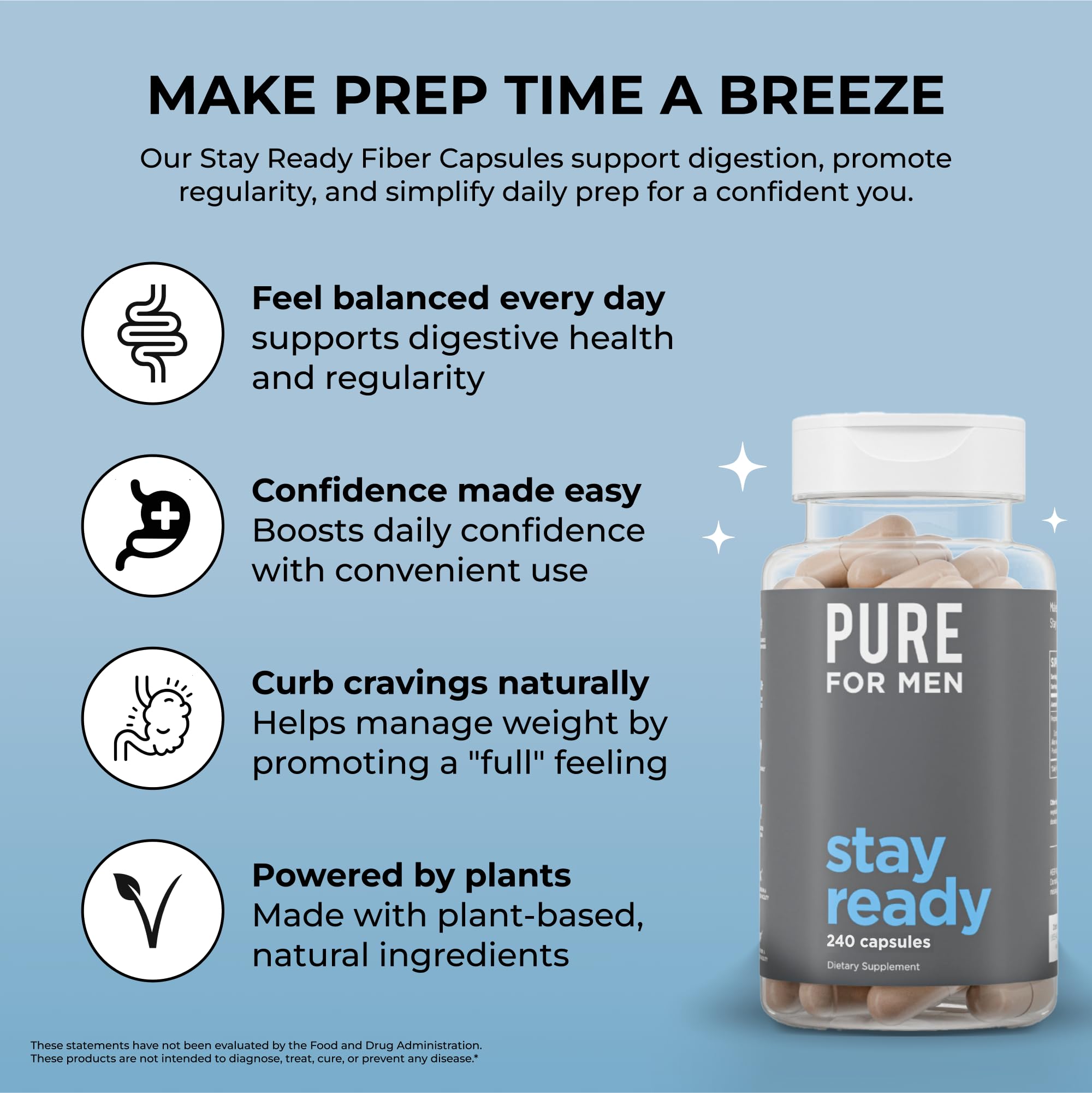 Vegan packaging and label of Stay Ready Fiber