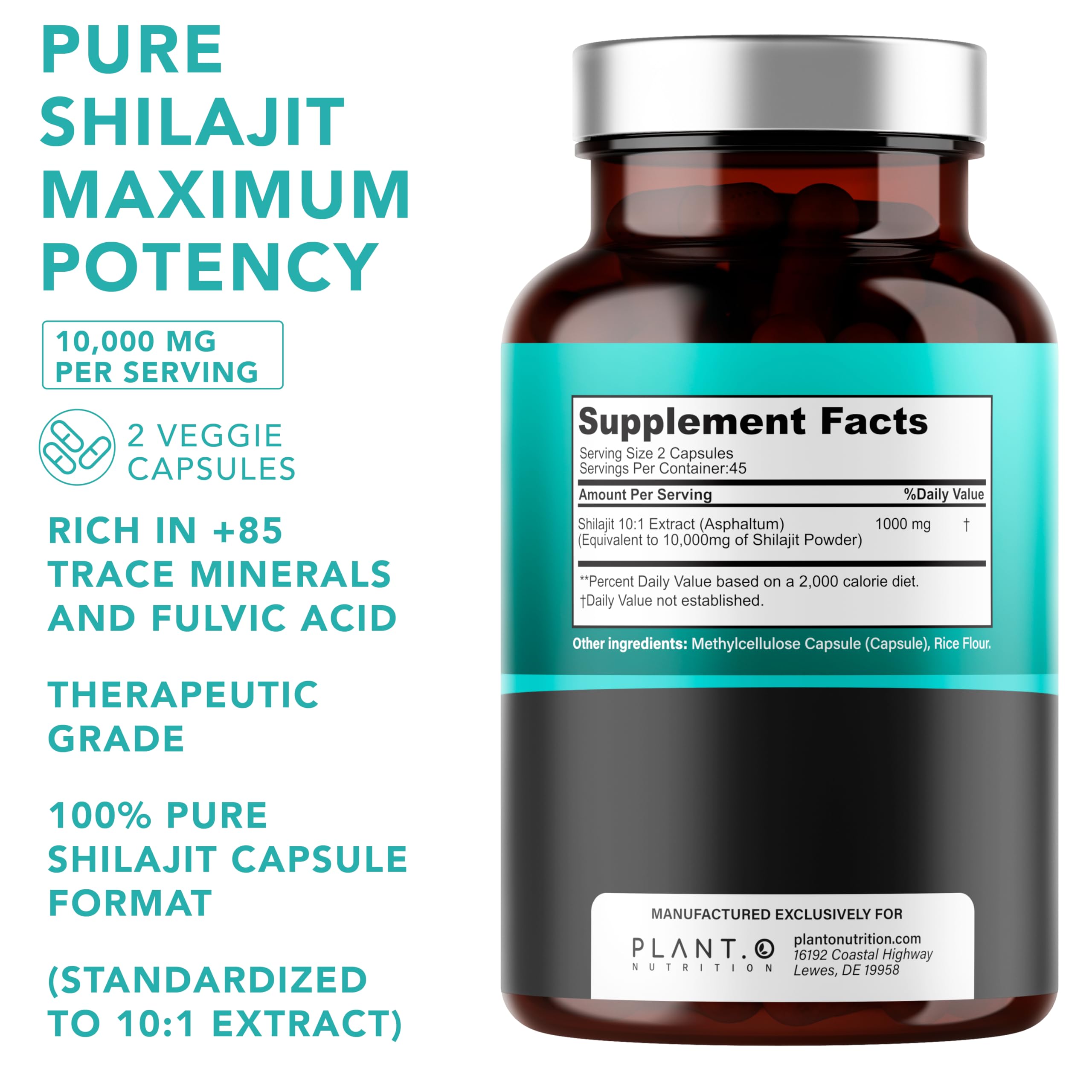 Close-up of Shilajit capsules highlighting easy-to-swallow design